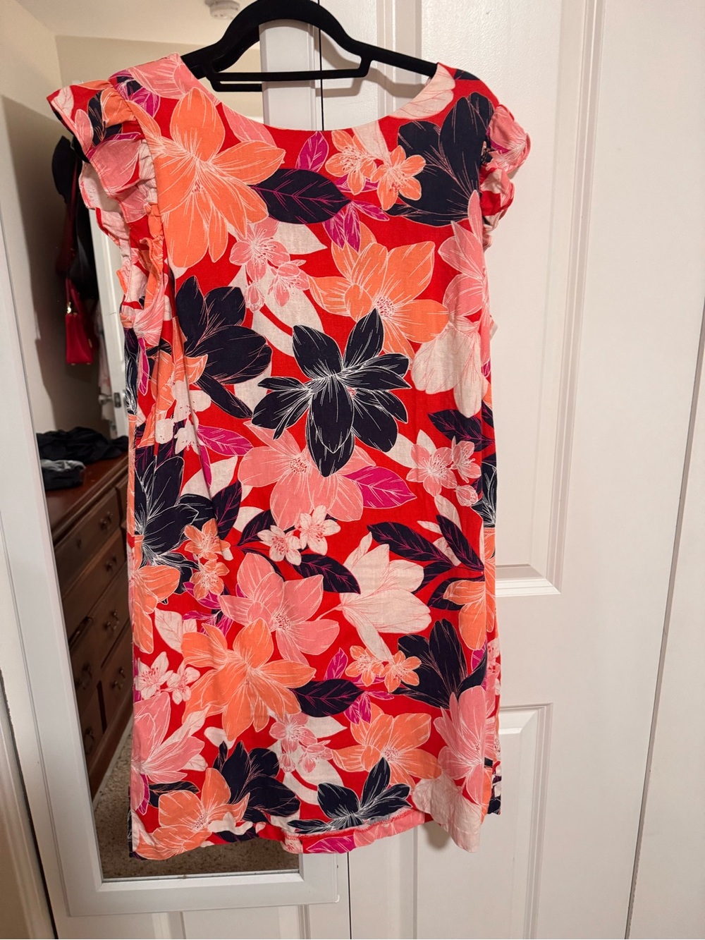 Jessica Howard Coral, Navy & Pink Floral Shift Dress
